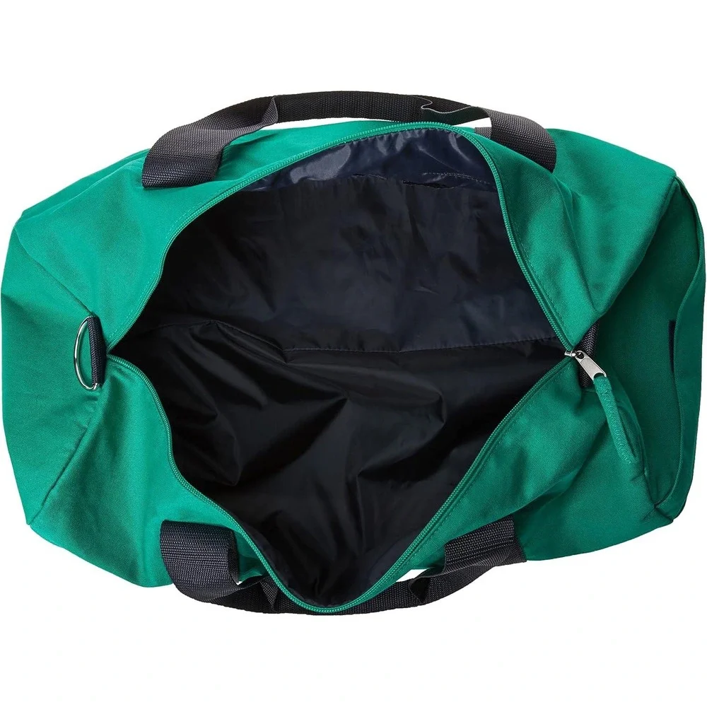 Tommy Hilfiger Duffel Bag Green Navy Trim Logo‎ Stripe Gym Travel Carry On NEW